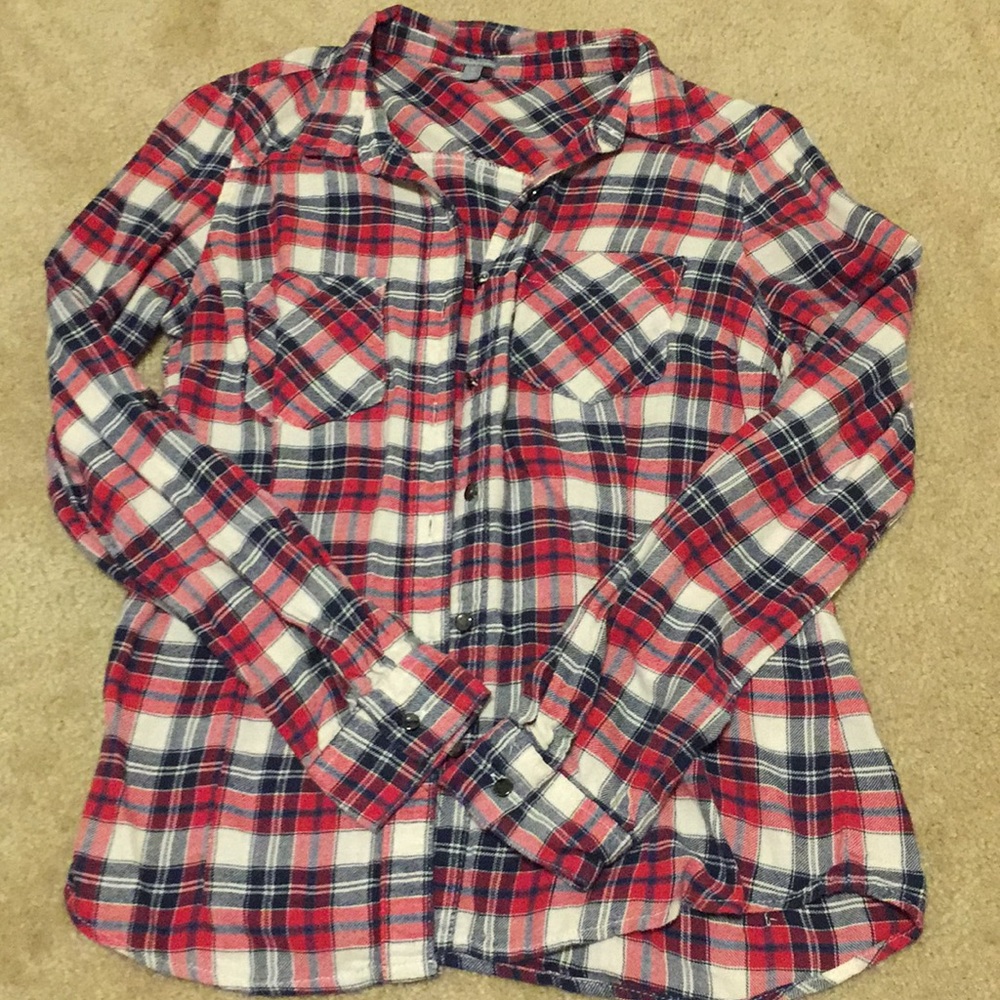 $5 Plaid button down Charlotte Russe